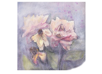 rose watercolor art flowers ptint