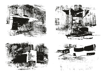 Ripped & Torn Paper Background Grunge Punk Style High Detail Abstract Vector Background Set 