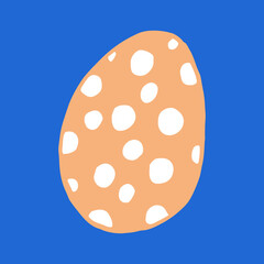 Easter egg drawing. Hand drawn vector illustration in doodle style. Festive object. Line art