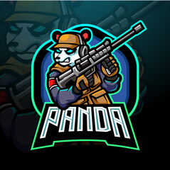 Panda esport logo mascot design