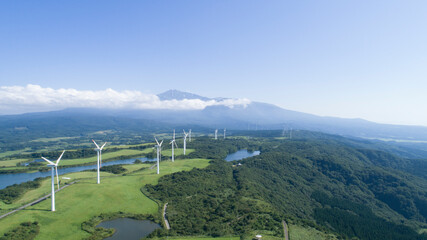《秋田県にかほ市》にかほ高原の空撮