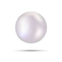 shiny natural white sea pearl with light effects