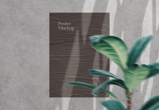 Indoor Torn Paper Poster Mockup