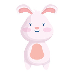 cute easter little rabbit character