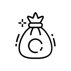 
Prize sack vector design, money pouch concept 
