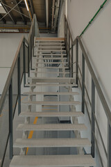 Stairs in a car workshop