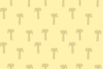 Palm Colorful seamless pattern. Nature tropical background.