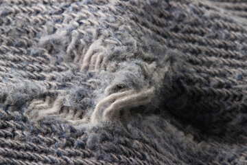 close-up  of a old blue jeans fabric