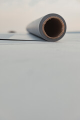 Roofing PVC membrane in rolls and geotextile