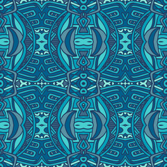 Seamless pattern vector Ethnic geometric print vintage
