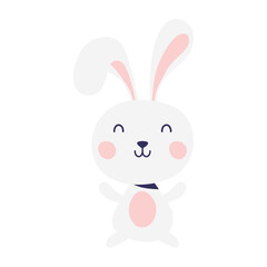 Obraz na płótnie Canvas cute easter little rabbit character