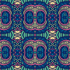 Vector seamless pattern african art batik ikat.BrownTribal Ethnic Abstract Geometric Vector Pattern