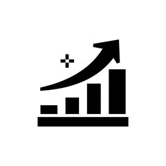 Enhancement. Icon for business, finance and marketing strategy - glyph series