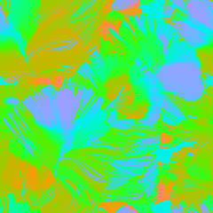 Fototapeta na wymiar Seamless pattern of bright feathers