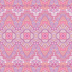 Abstract Tribal vintage indian textile ethnic seamless pattern ornamental. Vector floral folk art background