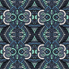 Seamless pattern vector Ethnic geometric print vintage