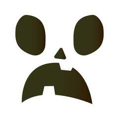 halloween pumpkin face with two teeth emoji icon