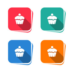 Cake icon on square button