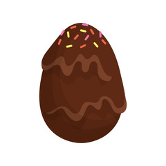 happy easter egg paint with chocolate cream