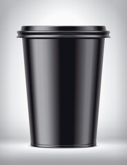 Plastic Cup on Background. Matt surface version.
