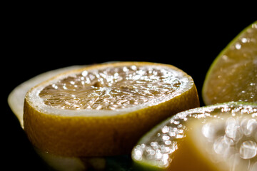 sliced lemon and lime