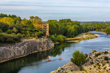 Fototapeta premium A small river valley in Provence, on summer time.
