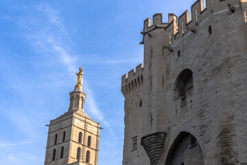 Inside view of the Palais de Papes, in Avignon, France.