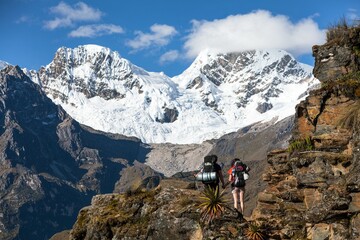 Inca treking trail Cqoquequirao Andes mountains Peru