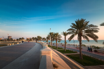 Fototapeta premium Wonderful Morning view in Al khobar Corniche - Al- Khobar, Saudi Arabia.