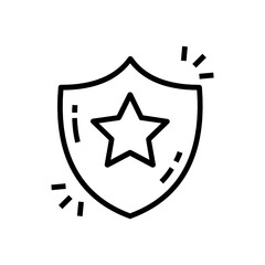 
Star on an award, sheriff badge vector in modern style 
