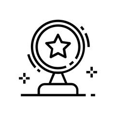 
Vector of star trophy in modern style 
