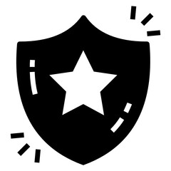 
Vector of ribbon shield, editable icon of star badge
