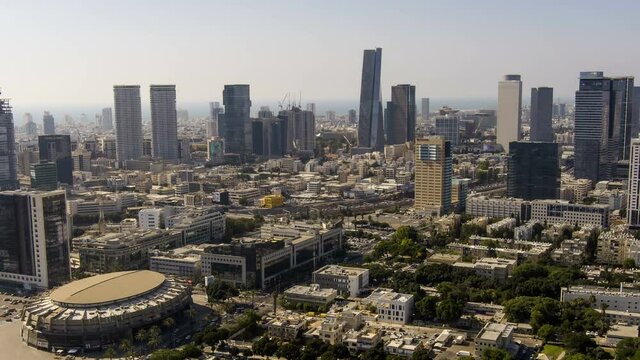 [Time lapse] South Tel Aviv on a beautiful summer day, aerial drone timelapse 4k, Israel