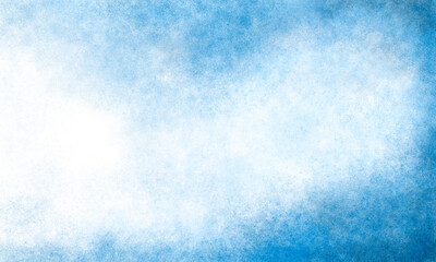 blue grainy speckled abstract bright grunge background mixed with white.