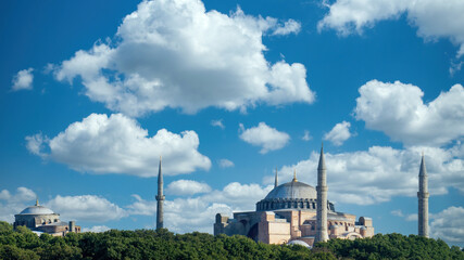 Fototapeta na wymiar Hagia Sophia And Hagia Irene, Istanbul, Turkey