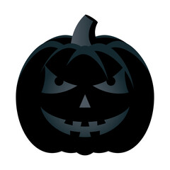 halloween black pumpkin face isolated style icon
