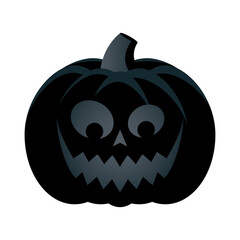 halloween black pumpkin face isolated style icon