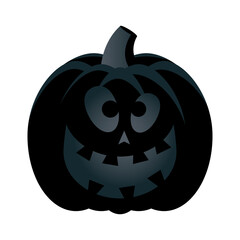 halloween black pumpkin face isolated style icon