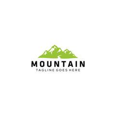 Creative Illustration Simple Mountain vintage outdoor Logo Design Vector