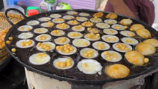 tastey snack, myanmar food market.