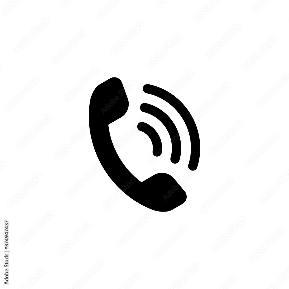 Poster phone icon vector. call icon for web and mobile app. handset vec