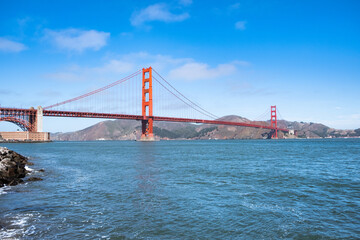 Sunny day visiting the Golden Gate, San Francisco.
