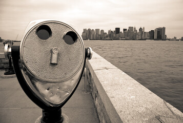 Manhattan viewed from Ellis island.