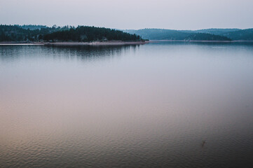 Colorado Mountain lake at sunset