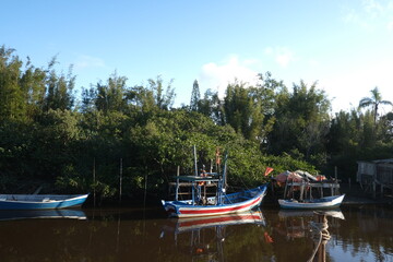 Fototapeta premium boats on the river