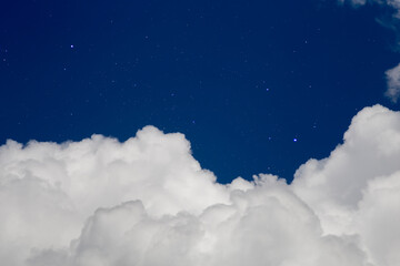 Starry Night With Cloud. Romantic concept.
