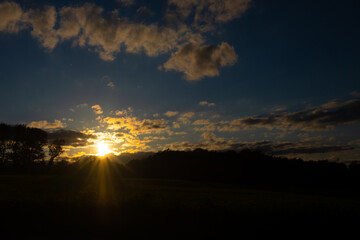 Fototapeta premium sunset in the mountains