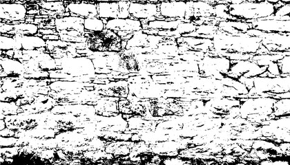 Distressed detailed overlay texture of rough surface, cracked wall, stone and old paint. Grunge horizontal background. One color graphic resource.