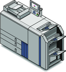 A small digital press/copier/scanner/printer/publisher. - obrazy, fototapety, plakaty