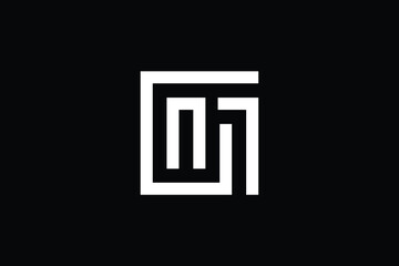 Minimal Innovative Initial GM logo and MG logo. Letter GM MG creative elegant Monogram. Premium Business logo icon. White color on black background